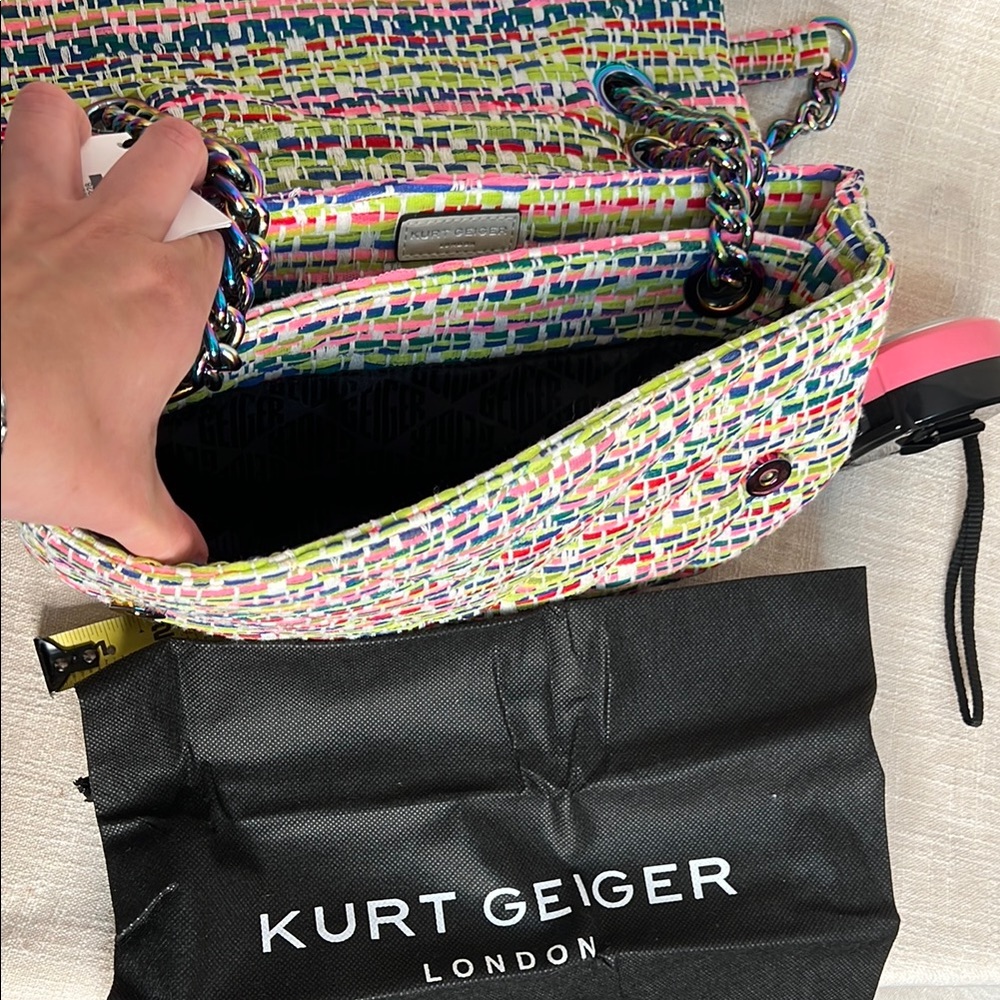 Kurt Geiger London Large Kensington Multicolor Quilted Women's Bag - Picture 5 of 6